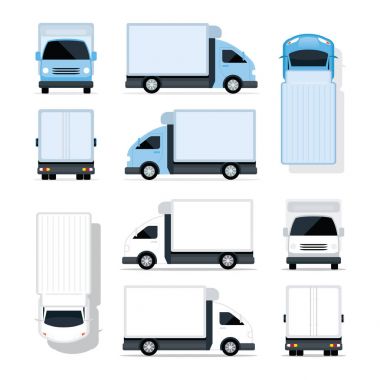 Mini kamyon mavi ve beyaz