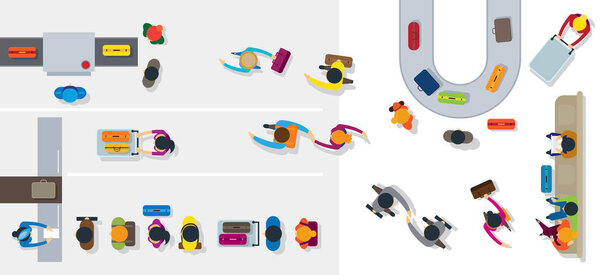 Crowd of People in Airport 