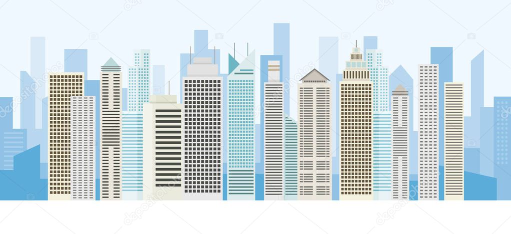 Buildings and Skyscrapers Background Panorama