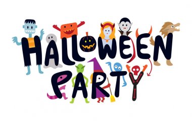 Cadılar Bayramı canavar karakterler partisi