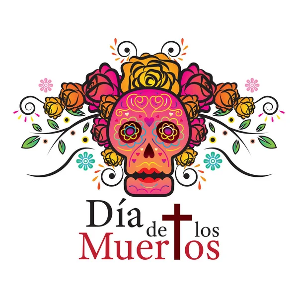 Día del cráneo muerto — Vector de stock