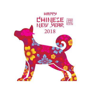 Köpek sembol, şekil, süslemeleri, Çince yeni yıl 2018