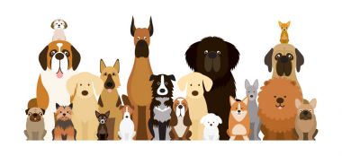 Köpek doğurmak illüstrasyon grup