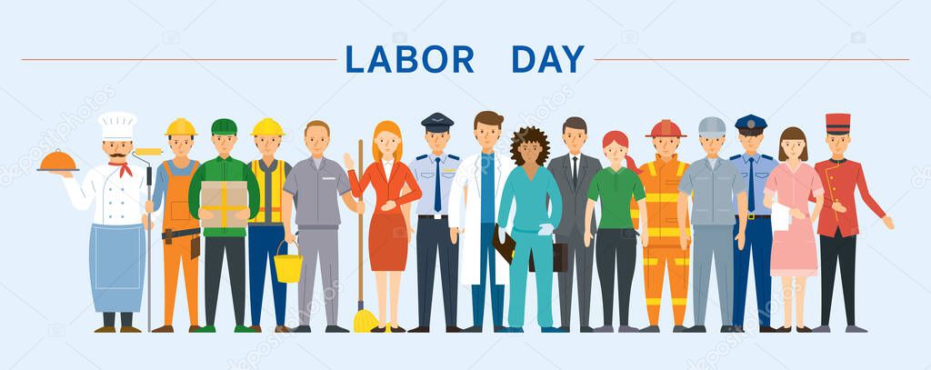 Group of People Labor, Worker, Career, Professions and Occupations, Labor Day
