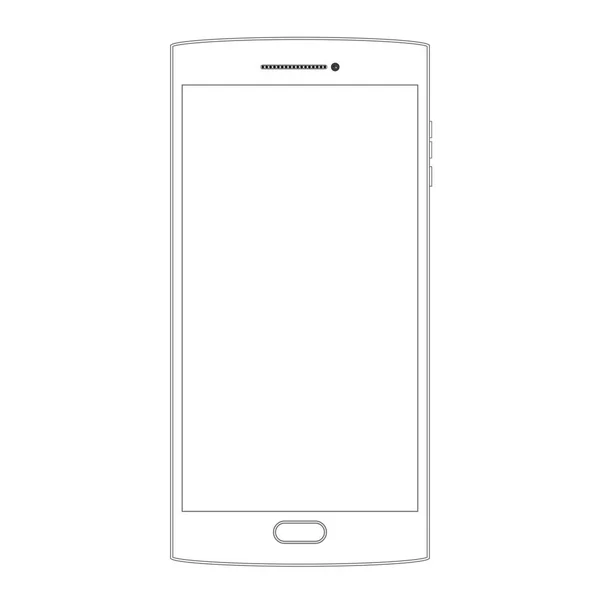 Décrivez Smartphone Dessin Aperçu Dialogue Icône Isolée Sur Fond Gris — Image vectorielle