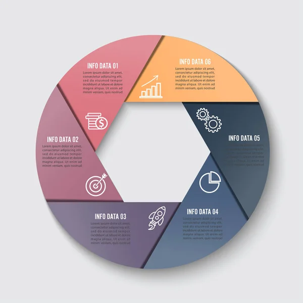 Vektor Infographic Tervezősablon Üzleti Koncepció Lehetőségek Alkatrészek Lépéseket Vagy Folyamatok — Stock Vector