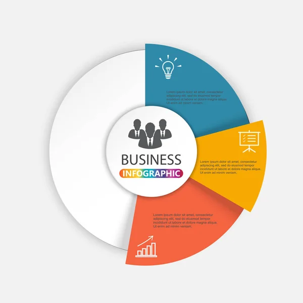 Infográfico Vetorial Modelo Para Diagrama Gráfico Apresentação Gráfico Conceito Negócio — Vetor de Stock