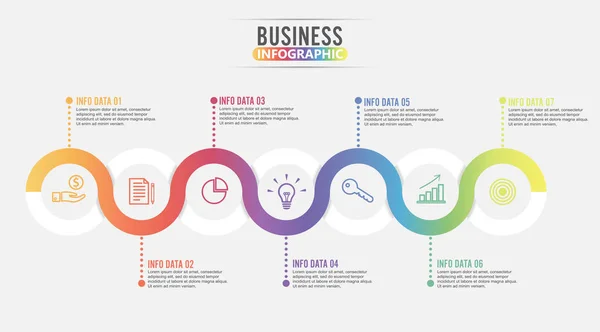 Les Icônes Vectorielles Marketing Conception Infographie Pièces Peuvent Être Utilisées — Image vectorielle