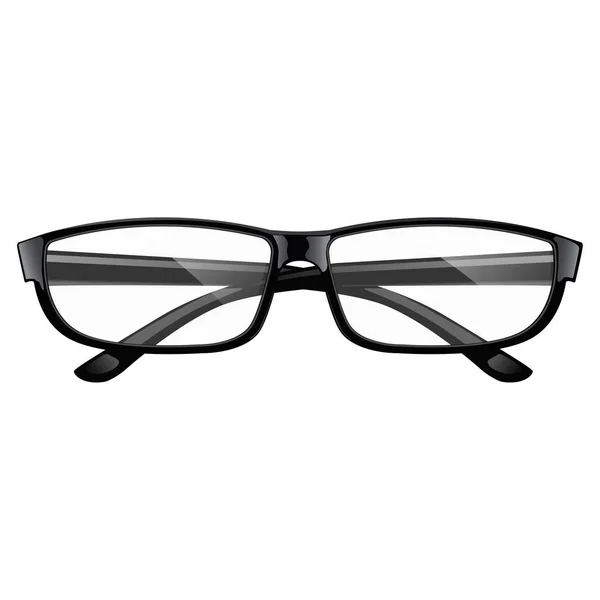 Realistische Schwarze Brille Ansicht Von Oben Eps10 Vektorabbildung — Stockvektor