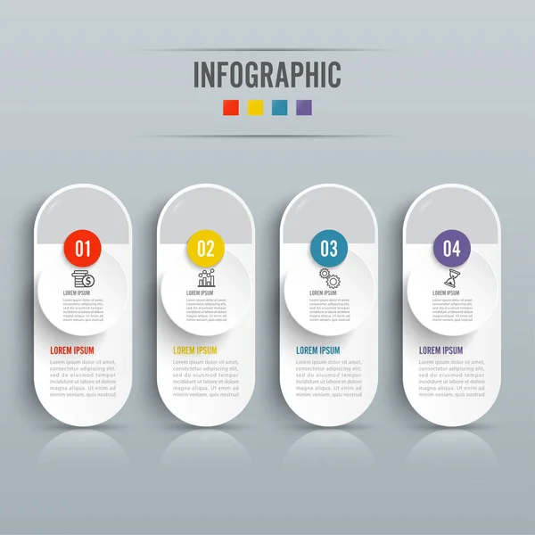 Infografik-Design-Vektor und Marketing-Symbole können für w — Stockvektor
