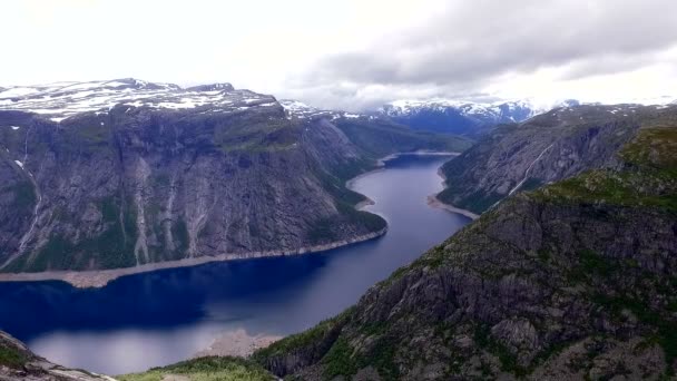 Вид на природу в Норвегии — стоковое видео