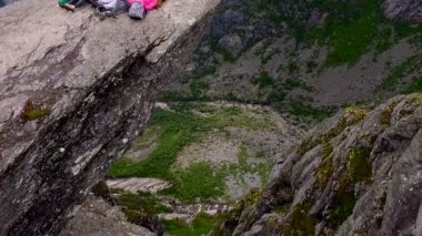 Trolltunga. Norway.Aerial anket