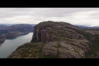 Norveç konumlar. Dağlar. Lake.Extreme. uçak görünümünden
