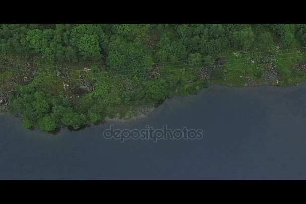 Noruega. Montanhas. Floresta. Mar. Vista do drone — Vídeo de Stock