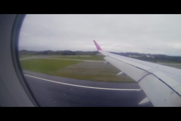 View of plane landing — Stock Video