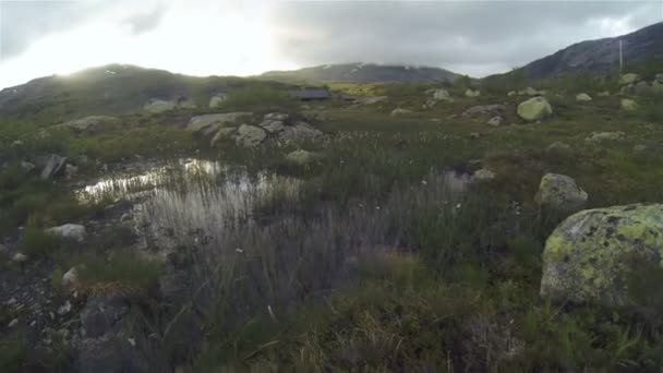 Norway. Mountains. Sky. Clouds. — Stock Video