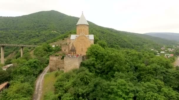 Burg ananuri georgia — Stockvideo