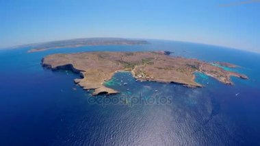 Malta pitoresk adaların havadan görünümü. Havadan görüntüleri.