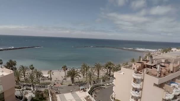 Tenerife hotels. Aerial view — Stock Video