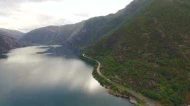 Norveç, hava fotoğrafları, manzara, deniz, dağlar