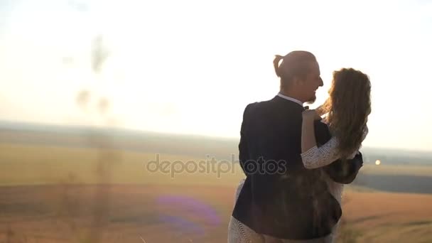 Retrato casais, ternura amor — Vídeo de Stock