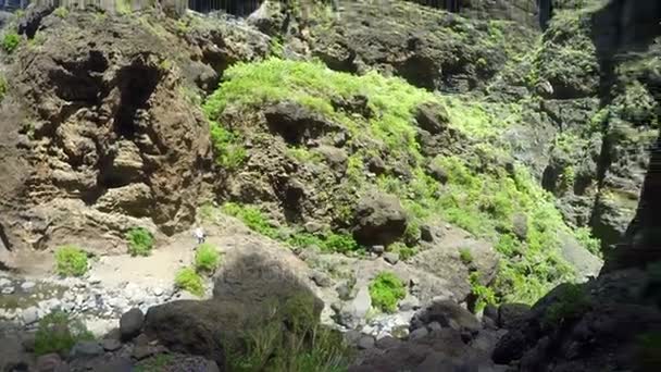 Pintoresco cañón de montaña. Islas Canarias España — Vídeos de Stock