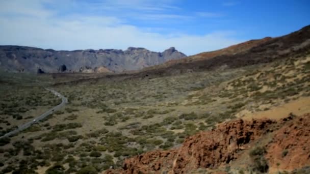 Hegyi táj, a Teide Park — Stock videók