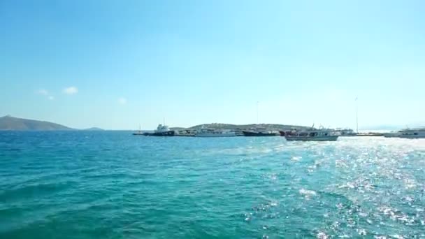 Морской пейзаж и набережная GREECE — стоковое видео