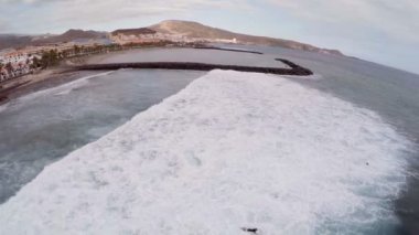 Tenerife 'nin güzel panoramik manzarası. Kanarya Adaları. İspanya