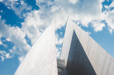 Modern binanın çatı Bangkok iş bölgesinde ile gökyüzü bac