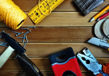 Onarım için inşaat malzemeleri seti