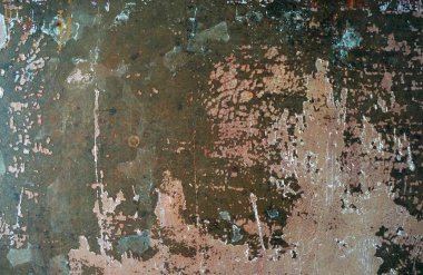  Eski beton bir duvarın deseni, boyanmış boyalar, soyut doğa, arka plan ve yazıtlar için