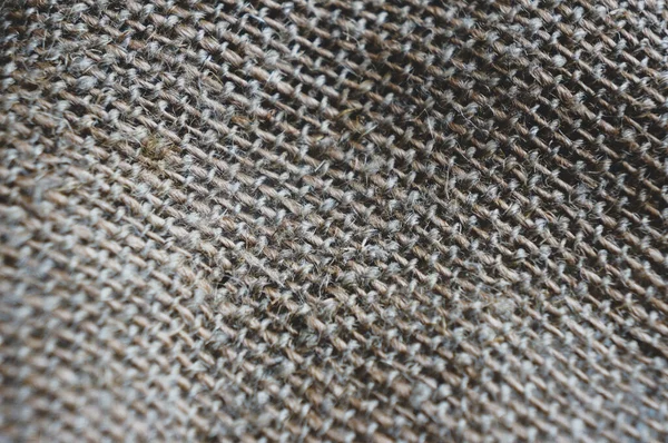 Texture Vecchio Tessuto Primo Piano Iuta Sfondo Testo — Foto Stock