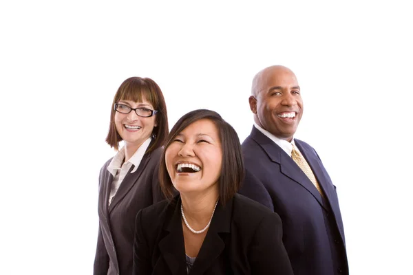 Grupo diverso de pessoas de negócios isolados em branco . — Fotografia de Stock