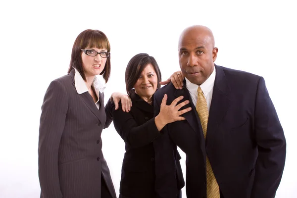 Diverso grupo de empresarios aislados en blanco . —  Fotos de Stock