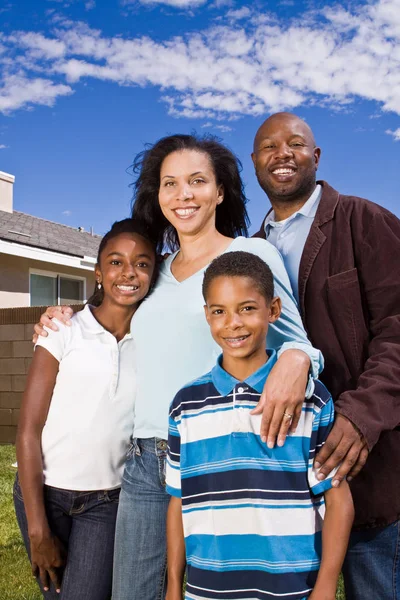 Portrait of a happy African American family. — Stock Photo, Image