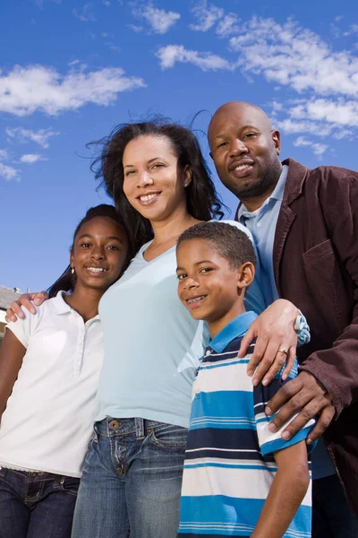 Portrait of a happy African American family. — Stock Photo, Image