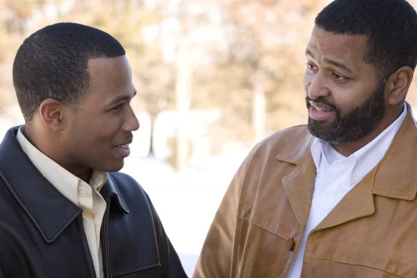 African American father and his teenage sons. — Stock Photo, Image