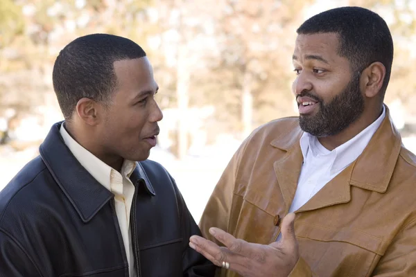 African American father and his teenage sons. — Stock Photo, Image