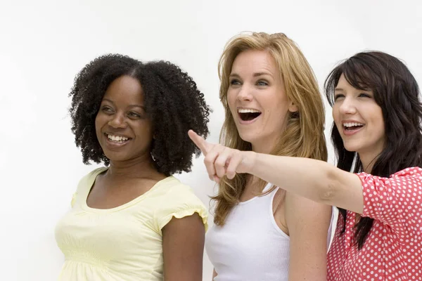 Grupo diverso de mulher isolada em branco . — Fotografia de Stock