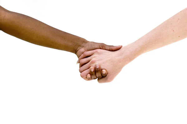 Divese grupo de pessoas furando as mãos. Multicultural . — Fotografia de Stock