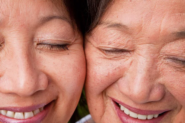 Maturo asiatico madre e il suo adulto figlia . — Foto Stock