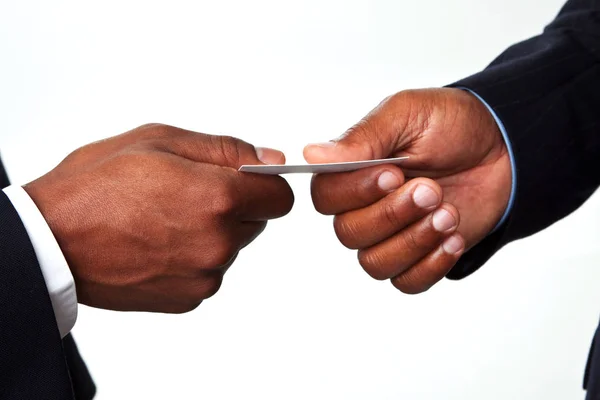 African American businessmen shaking hands. — Stock Photo, Image