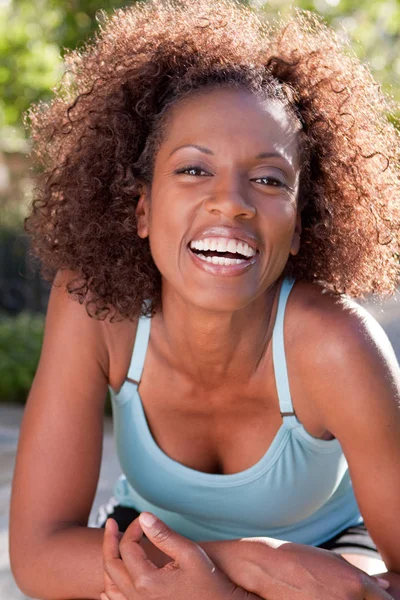 African American fit woman. — Stock Photo, Image