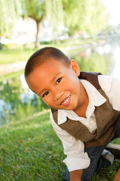 Happy Asian little boy. — Stock Photo, Image