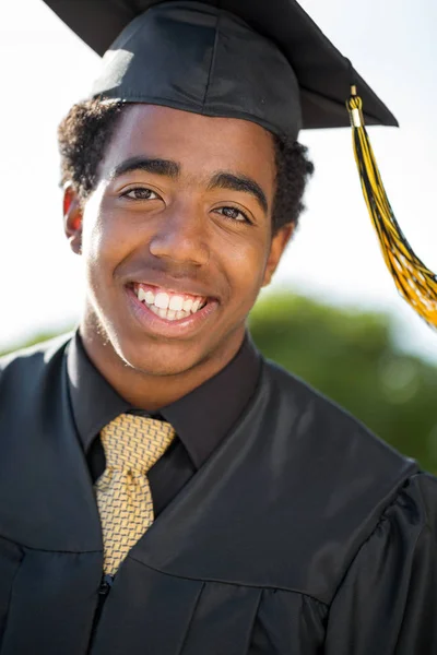 African American young man at his graduation. — Stock Photo, Image