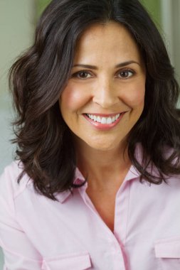 Beautiful Confident Hispanic Woman Smiling clipart