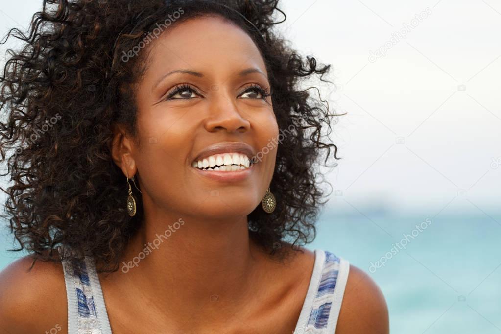 Beautiful mature woman smiling.