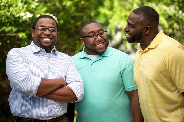 Brothers laughing and talking. — Stock Photo, Image