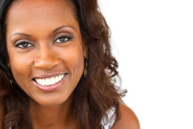 gülümseyen güzel Olgun kadın.